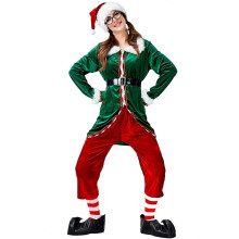 (XL) Weihnachtselfen-Kostüm für Kinder und Erwachsene, Weihnachtselfen-Kostüm für Weihnachten, Halloween, Cosplay, Geburtstagsfeiern
