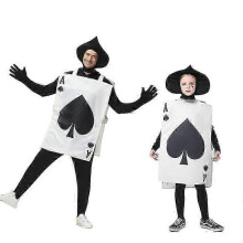 (Adulto) Disfraz de carta de póker para Halloween, disfraz unisex para adultos vxz