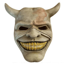 (Gray) Halloween Adult Terror Mask Costume The Grabber Mask Horror Movie Cosplay Masquerade Fancy Prop