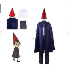 (XS) Disfraz de cosplay de Wirt de anime, disfraz de cosplay de Over The Garden Wall, capa de Halloween vxz