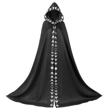 (Lang gedrukt I) Dames en heren Halloween cape cosplay kostuum verkleedfeest tovenaar heks mantel outfits verkleedjurk poncho cape cadeau - Leuk