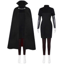 (L, With cape) Vampire\'s Daughter Costume Mavis Cosplay with Wig Halloween Disguise Carnival Costume