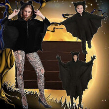 (S, 4) Halloween Vampirfledermaus Kostüm Familien-Partnerlook Erwachsene Kinder Cosplay Kostüm