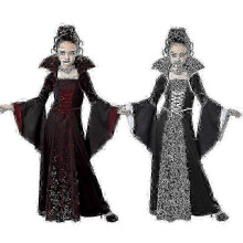 (B, 110 cm) Halloween Cosplay Hexen-Vampir-Kostüm für Kinder Mädchen Kostüm Karneval Verkleidung Party Damen Kinder Performance Kleidung