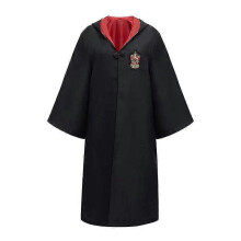 (L, Gryffindor Robe) Halloween Premium Cosplay Robe Costume Hooded Dress Adult Unisex Costume - JA