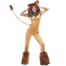 (S) Deluxe Lion Costume For Women Animal Cosplay Jumpsuit Stage Performance Halloween Carnival Costume - JA