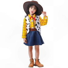 (M, Meisjes) Western Cowboy Sheriff Kostuum Set voor Halloween Cosplay en Toneeloptredens - Unisex Verkleedoutfit voor Feesten en Evenementen