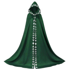 (Lange gedrukte H) Dames en heren Halloween cape cosplay kostuum verkleedfeest tovenaar heks mantel outfits verkleedjurk poncho cape cadeau - Leuk