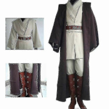(SG, solo café cabo) Disfraz de Obi-Wan Kenobi, Caballero Jedi de Star Wars para adulto, capa, traje, cosplay, Halloween vxz