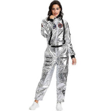 (L, Da donna) Costume da astronauta spaziale per cosplay, uomo e donna, per Halloween, Carnevale e spettacoli vxz