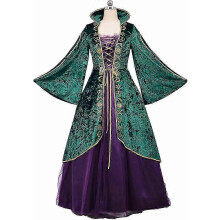 (METRO) Disfraz de bruja medieval para mujer, vestido, disfraz de Halloween, túnica