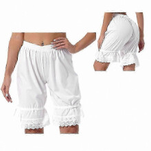 (XL, Weiß) Rüschen-Bloomers für Damen und Mädchen im Vintage-Stil, Kostümshorts, historisches Cosplay-Outfit, Halloween-Party-Kleidungsaccessoire