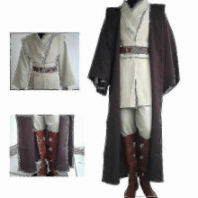 (S, café) Disfraz de Obi-Wan Kenobi Caballero Jedi de Star Wars para adulto, capa, traje de Halloween vxz