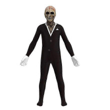 (METRO, Niños) Disfraz de esqueleto para cosplay, uniforme de calavera, disfraz de Halloween para adultos y niños.