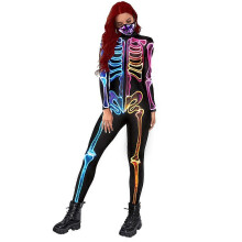 (XL) Halloween-Kostüm für Damen: Body mit 3D-Print, Jumpsuit, Catsuit, Bühnenkostüm, Performance-Kleidung, Halloween-Cosplay-Spielanzug