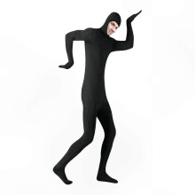 (M, Zwart) Unisex spandexpak voor het hele lichaam, geschikt voor Halloween- en kerstkostuums.