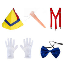 (Set) Puppet Costume Accessories Long Nose Suspender Storybook Fairys Tale Puppet Costume Halloween Cosplay Party Costume