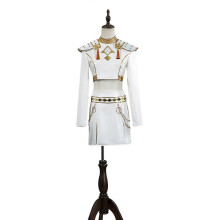 (M, Zoey) K-Pop Dämonenjäger Cosplay Kostümset Rumi Zoey Halloween Party Kostüm für Damen Weiß A