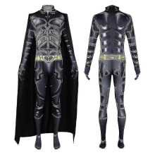 (M) Batman Cosplay Costume For Adult, Dark Knight Jumpsuit Cloak Outfit Halloween Party Dress Up Bodysuit