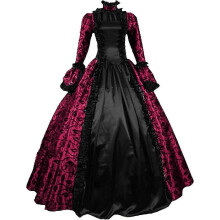 (4X-Large, Red) Halloween Renissance Dresses Women's Dress Plus Size Medieval Ball Gowns Halloween Costumes for Women Victorian Dress