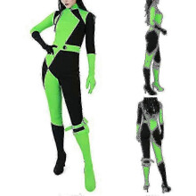 (180 cm) Mono de cosplay Shego para mujer, ideal para Halloween y fiestas de disfraces.