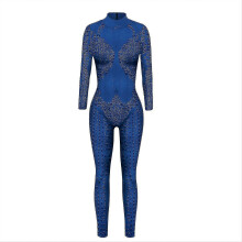 (XL) Christmas Halloween Party X-men Mystique Women Jumpsuit Cosplay Costume