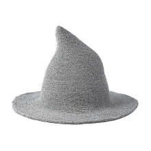 (Grigio) Cappello da strega, cappello da mago, costume di Halloween per donna, costumi cosplay di Halloween
