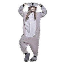 (XL, Grau) Kigurumi-Einteiler-Pyjama, Unisex-Tierkostüm für Halloween-Partys - DSW