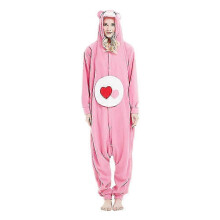 (METRO, Rojo rosa) Pijama enterizo de oso de dibujos animados para adultos - Disfraz de cosplay para Halloween - Ropa de casa de felpa suave - 2025