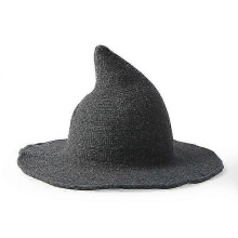 (Grigio scuro) Cappello da strega, cappello da mago, costume di Halloween per donna, costumi cosplay di Halloween