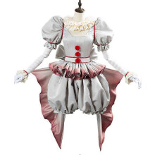 (XS, Rot) Pennywise Cosplay Kostüm Halloween Party Outfit Damen Rot