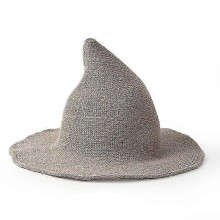 (Beige) Heksenhoed, tovenaarshoed, Halloweenkostuum voor vrouwen, Halloween cosplaykostuums