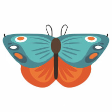 (blue orange) Children Butterfly Cape Wing Fancy Dress for Party Cosplays Butterfly Wing Costume, Rainbow Butterfly Shawl Wing Cloak blue green