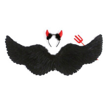 (Big demon) Headband Fairy Wing Magic Wand Red Fork Halloween Demon/Fairy Costume Cosplay