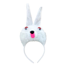 (white rabbit) Bunnies Costumes Set Ears Tail Bowtie Gloves Animal Fancy Costumes Kit Accessories for Kids Halloween Cosplay Party Props