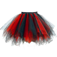 (S, B) Regenbogenrock für Damen, bunter Tüllunterrock für Mädchen, Halloween-Ballett