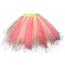 (S, F) Regenbogenrock für Damen, bunter Tüllunterrock für Mädchen, Halloween-Ballett