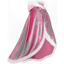 (110 cm, Rosa) Elegante capa reversible para adultos y niños: perfecta para disfraces de vampiro, bruja, mago, Halloween, Navidad y Pascua.