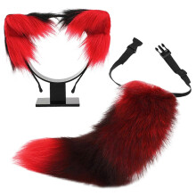 (Style 10) Animal Role Play Outfit Set Furry Animal Tail Costume and Plush Ear Headband for Women Halloween Cosplay Animal Costume 14