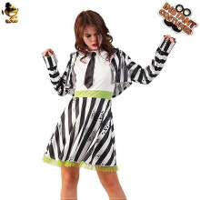 (XS, Women) Halloween Adults Women's And Men's Striped Clown Cosplay Stage Performance Costumes Jumpsuits