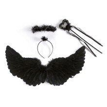 (Trumpet) Headband Fairy Wing Magic Wand Red Fork Halloween Demon/Fairy Costume Cosplay