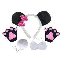 (Plus black gloves) Panda Cosplay Costume for Kid Adult Halloween
