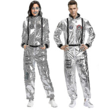 (L, Donne) Tuta da astronauta per coppie, uniforme, Carnevale, Halloween, Cosplay, Festa, Costume spaziale, Gioco di ruolo, Travestimento