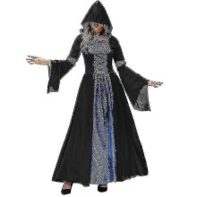 (M) New Arrival Women Witch Costume Adult Halloween Fancy Party Magician Cosplay Dress Uniform-YH