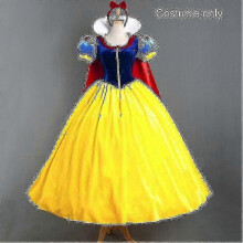 (XL, Adult Costume) Snow White Cosplay Dress For Adults - Cartoon Princess Halloween Costume (2024)
