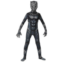 (100, Please refer to the instruction manual for use) Halloween Kids Boys Girls Black Panther Cosplay Costume Party Jumpsuit Playsuit