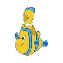 (M(90-110CM), geel) Halloween- en kerstfeestkostuum: Finding Nemo clownvis voor kinderen - JA SZZK