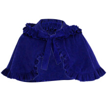 (Royal Blue) Stylish Velvets Christmas Capes Women Short Cloak Multipurpose Unisex Shawl for Christmas Celebrations Black