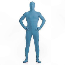 (METRO, Azul) Mono de cuerpo completo de spandex para adultos - Disfraz unisex para Halloween y eventos