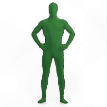 (M, Grün) Ganzkörper-Spandex-Einteiler für Erwachsene – Unisex-Kostüm für Halloween & Events